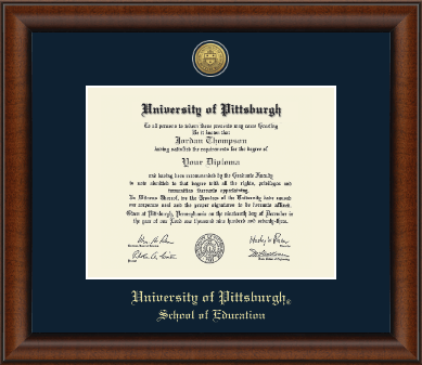 University of Pittsburgh diploma frame - Gold Engraved Medallion Diploma Frame in Austin
