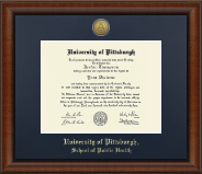 University of Pittsburgh diploma frame - Gold Engraved Medallion Diploma Frame in Austin