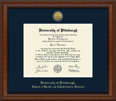University of Pittsburgh diploma frame - Gold Engraved Medallion Diploma Frame in Austin