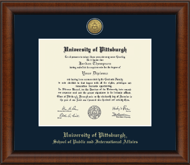 University of Pittsburgh diploma frame - Gold Engraved Medallion Diploma Frame in Austin
