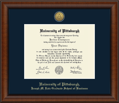 University of Pittsburgh diploma frame - Gold Engraved Medallion Diploma Frame in Austin