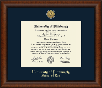 University of Pittsburgh diploma frame - Gold Engraved Medallion Diploma Frame in Austin