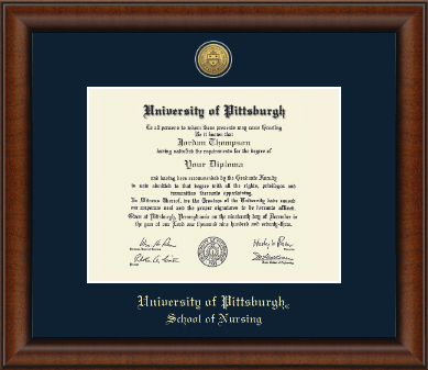 University of Pittsburgh diploma frame - Gold Engraved Medallion Diploma Frame in Austin