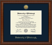 University of Pittsburgh Gold Engraved Medallion Diploma Frame in Austin
