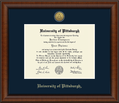 University of Pittsburgh diploma frame - Gold Engraved Medallion Diploma Frame in Austin