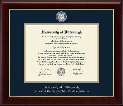 University of Pittsburgh diploma frame - Masterpiece Medallion Diploma Frame in Gallery