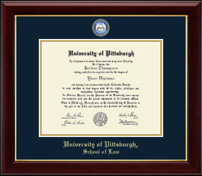 University of Pittsburgh diploma frame - Masterpiece Medallion Diploma Frame in Gallery
