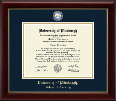 University of Pittsburgh diploma frame - Masterpiece Medallion Diploma Frame in Gallery