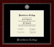 Providence College diploma frame - Silver Engraved Medallion Diploma Frame in Sutton