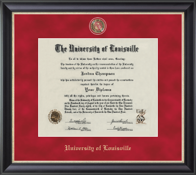 University of Louisville diploma frame - Regal Edition Diploma Frame in Noir