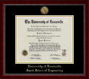 University of Louisville diploma frame - Gold Engraved Medallion Diploma Frame in Sutton
