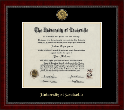 University of Louisville diploma frame - Gold Engraved Medallion Diploma Frame in Sutton
