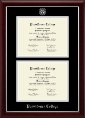 Providence College Masterpiece Medallion Double Diploma Frame in Gallery Silver