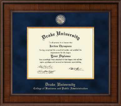 Drake University diploma frame - Presidential Masterpiece Diploma Frame in Madison