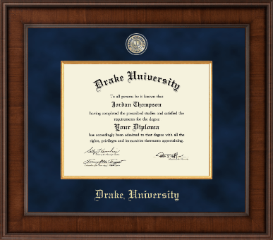 Drake University diploma frame - Presidential Masterpiece Diploma Frame in Madison