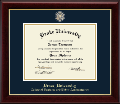 Drake University diploma frame - Masterpiece Medallion Diploma Frame in Gallery