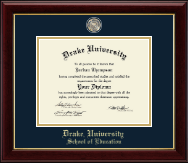 Drake University Masterpiece Medallion Diploma Frame in Gallery