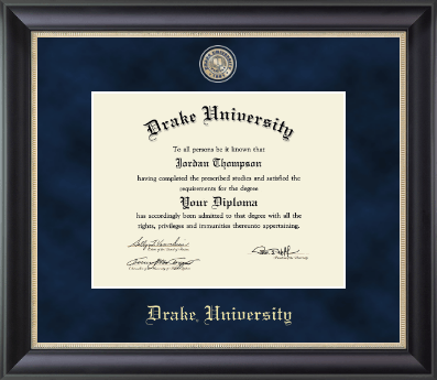 Drake University diploma frame - Regal Edition Diploma Frame in Noir