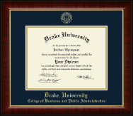 Drake University diploma frame - Gold Embossed Diploma Frame in Murano