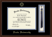 Drake University Tassel Edition Diploma Frame in Delta