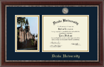 Drake University diploma frame - Campus Scene Masterpiece Medallion Diploma Frame in Chateau