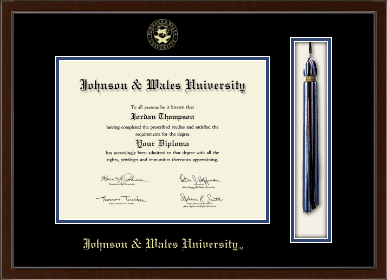 Johnson & Wales University in Rhode Island diploma frame - Tassel & Cord Diploma Frame in Delta