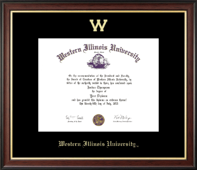 Western Illinois University diploma frame - Gold Embossed Diploma Frame in Studio Gold