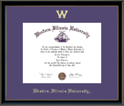 Western Illinois University Gold Embossed Diploma Frame in Onexa Gold