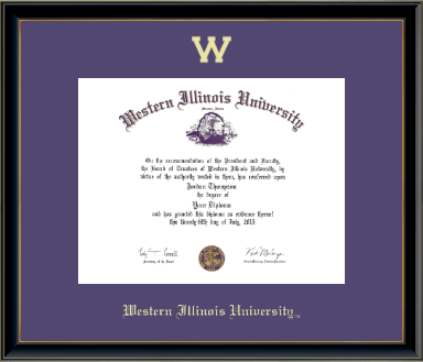 Western Illinois University diploma frame - Gold Embossed Diploma Frame in Onexa Gold