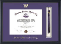 Western Illinois University Tassel Edition Diploma Frame in Obsidian