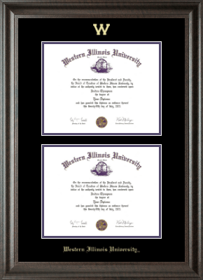 Western Illinois University diploma frame - Double Diploma Frame in Acadia