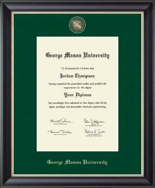 George Mason University diploma frame - Regal Edition Diploma Frame in Noir