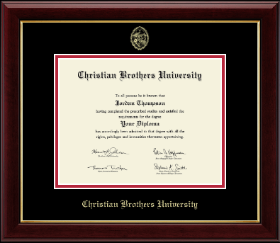 Christian Brothers University diploma frame - Gold Embossed Diploma Frame in Gallery