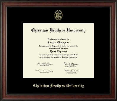 Christian Brothers University diploma frame - Gold Embossed Diploma Frame in Studio
