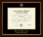 Howard University diploma frame - Gold Embossed Diploma Frame in Murano