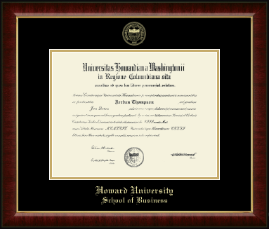 Howard University diploma frame - Gold Embossed Diploma Frame in Murano
