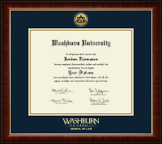 Washburn University diploma frame - Gold Engraved Medallion Diploma Frame in Murano