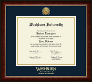 Washburn University diploma frame - Gold Engraved Medallion Diploma Frame in Murano