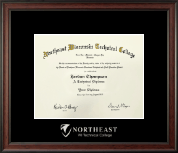 Northeast Wisconsin Technical College Silver Embossed Diploma Frame in Studio