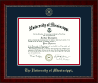 The University of Mississippi Gold Embossed Diploma Frame in Sutton