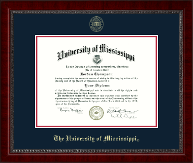 The University of Mississippi diploma frame - Gold Embossed Diploma Frame in Sutton
