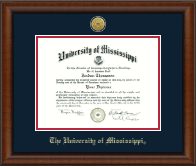 The University of Mississippi Gold Engraved Medallion Diploma Frame in Austin