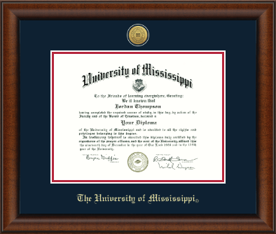 The University of Mississippi diploma frame - Gold Engraved Medallion Diploma Frame in Austin