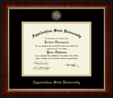 Appalachian State University diploma frame - Masterpiece Medallion Diploma Frame in Murano