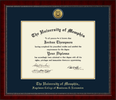 The University of Memphis diploma frame - Gold Engraved Medallion Diploma Frame in Sutton