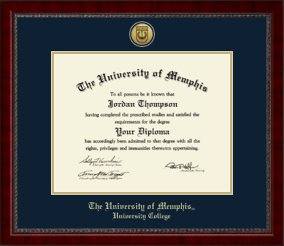 The University of Memphis diploma frame - Gold Engraved Medallion Diploma Frame in Sutton