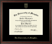 The University of Memphis Gold Embossed Diploma Frame in Studio