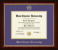 West Chester University diploma frame - Gold Embossed Diploma Frame in Murano