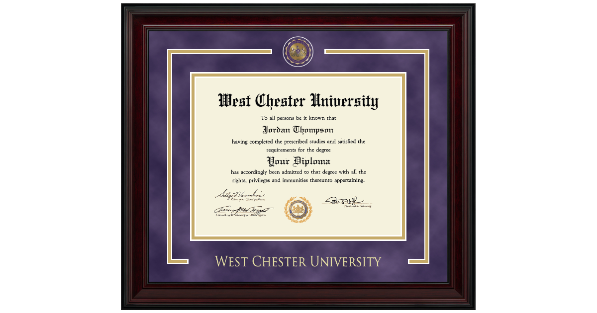Showcase Edition Diploma Frame in Encore West Chester University - Item ...