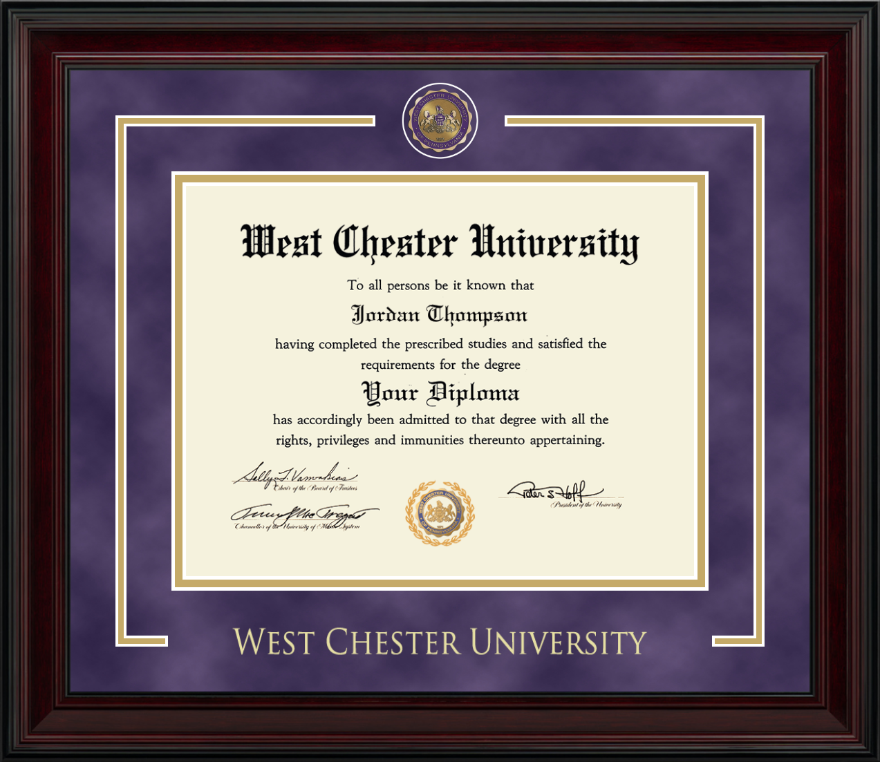 West Chester University Showcase Edition Diploma Frame in Encore - Item ...